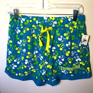 Mickey Mouse women's neon shorts with pockets. NWT